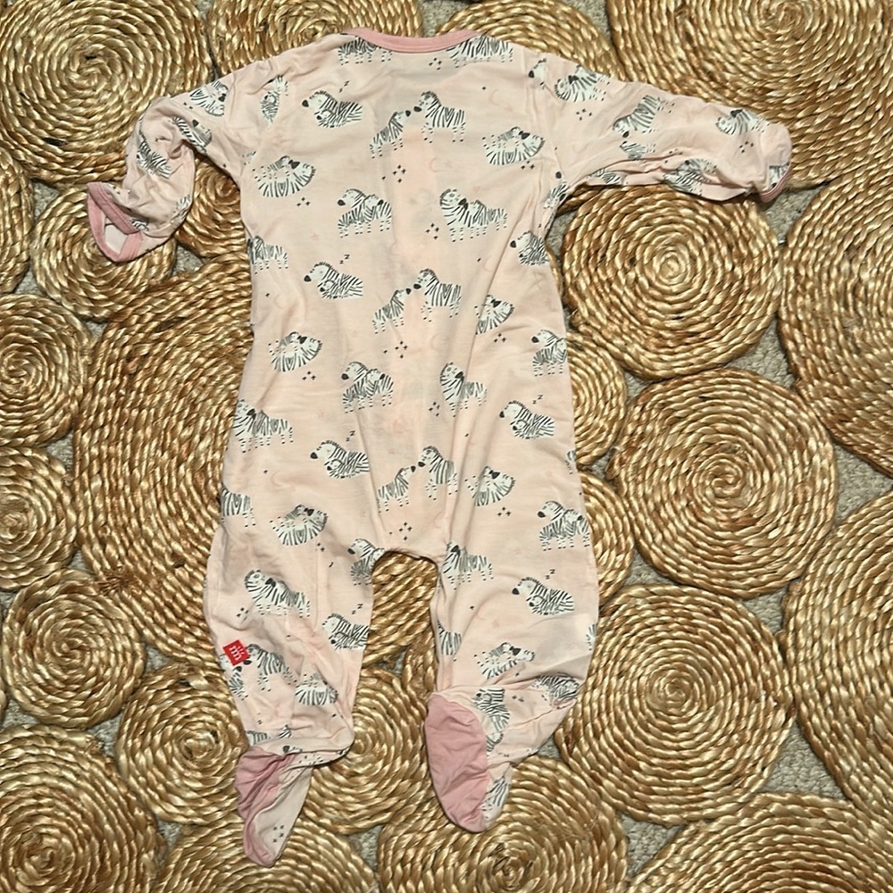 Magnetic Me Pink Zebra Kids Footie - Picture 5 of 5